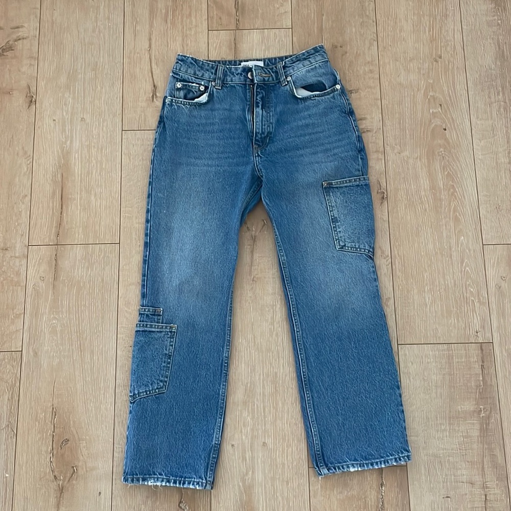 Denim Cargo Jeans